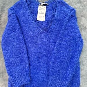 Zara Vibrant Blue Knit Top